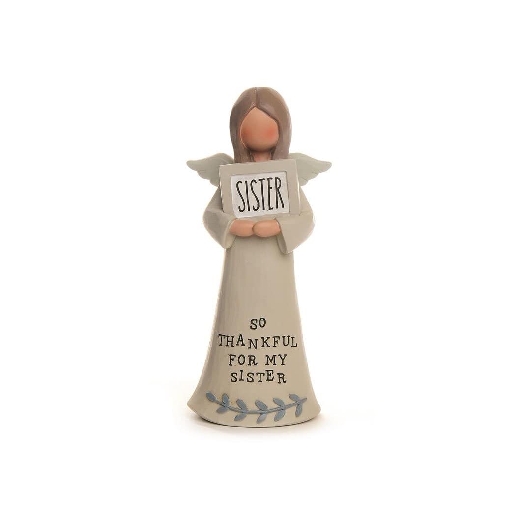 Blossom Bucket Feather & Grace Hand Painted Resin Decorative Figurine - Frame Sister Frame