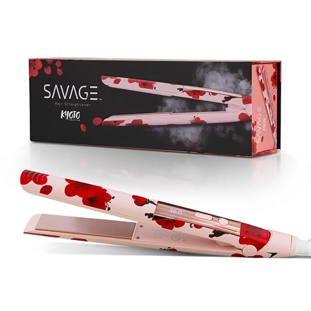 Plancha para cabello Savage con placas de cerámica 1 pulg miniatura 1