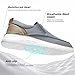 Mens Casual Slip in Shoes Boat Slip On Loafers Fashion Walking Dress Sneakers Work Lightweight Mesh Soft Sole Grey
