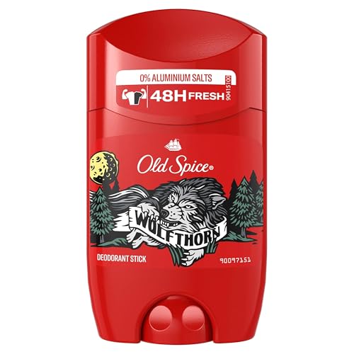 Old Spice Wolfthorn - Desodorante en barra sin aluminio para...