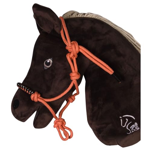 Cabezada de nudo para hobby horsing complemento textil ajustable de caballos de juguete 2