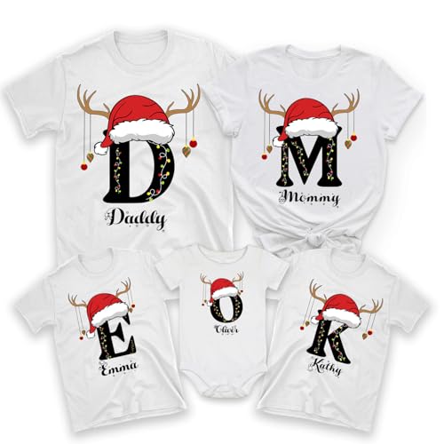 Customizable Family Matching Christmas Pajamas & Shirts, Perfect for Vacation Photoshoots - Multicolor2