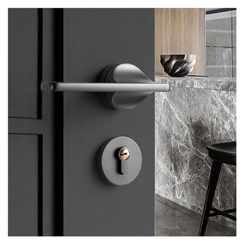 Serrure de porte intérieure de chambre à coucher silencieuse dorée - 7