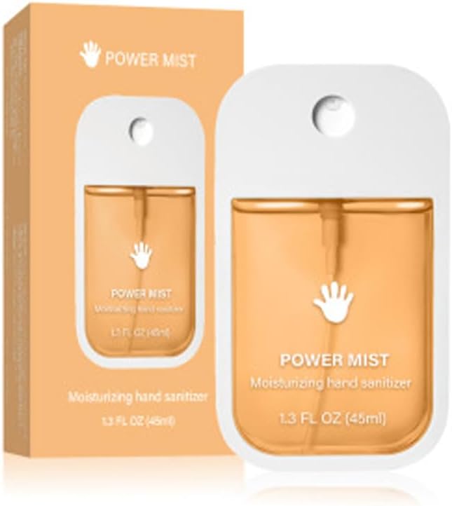 Power Mist Hydrating Hand Sanitizer Spray for Adults and Kids, Portable Hand Sanitizer Spray Travel Size, Ha/nd Saniti/ser, Mini500-Sprays Each, Multi-Flavor (Pumpkin flavor)