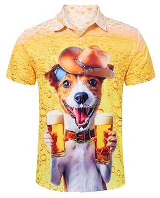 ALISISTER Camisa Hawaiana de Hombre 3D Camisas Estampadas de Cerveza con Estampado de Perro Camisa de Manga Corta Abotonada Camisa Aloha Camisa Hawaiana Camisas m | Ya disponible en tu tienda friki favorita! En mundofriki.es! ALISISTER Camisa Hawaiana de Hombre 3D Camisas Estampadas de Cerveza con Estampado de Perro Camisa de Manga Corta Abotonada Camisa Aloha Camisa Hawaiana Camisas m | Ya disponible en tu tienda friki favorita! En mundofriki.es!