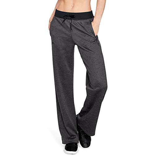 Under Armour Women's Synthetic Fleece Open Pant, Charcoal (019)/Tonal, Medium