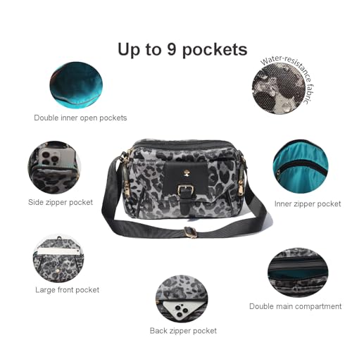 ESVAN Crossbody Bags for Women, Fashion Purses for Women Handbags Shoulder Bag with 2 Detachable Strap3