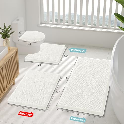 Smiry Bathroom Rugs 47X24, Luxury Chenille Extra Soft Absorbent Bath Mat by Smiry - Used condition - Image 2