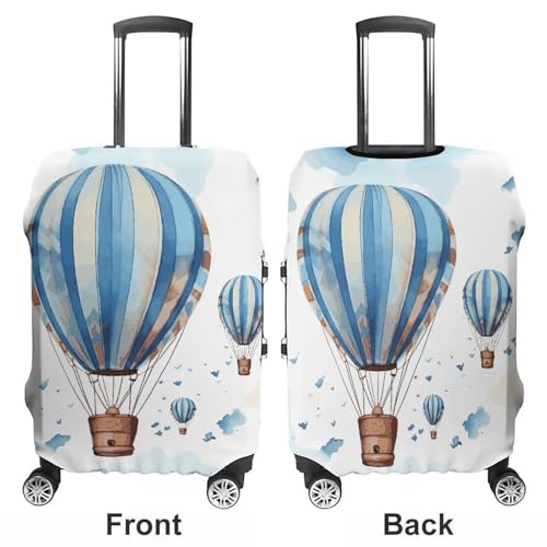 Carry on Luggage Cover Blue Hot Air Balloon Suitcase Covers for Luggages Tsa Approved Travel Luggage Sleeve Protector Elastic Suitcase Protector Anti-Scratch Washable Fits 19-30 Inch Case -S3