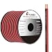 TYUMEN 100FT 18 Gauge 2pin 2 Color Red Black Cable Hookup Electrical Wire LED Strips Extension Wire 12V/24V DC Cable, 18AWG Flexible Wire Extension Cord for LED Ribbon Lamp Tape Lighting