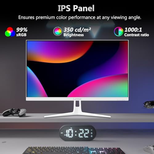 Z-Edge Wit Gaming PC-scherm 24'' 240 Hz, IPS, 1ms, FreeSync, FHD(1920x1080), Witte Gamingmonitor 16:9, Verstelbare helling, 2× HDMI2.0 & 2× DP1.4, 350cd/m², HDR10, VESA 75 * 75mm (DP-kabel inbegrepen) - Afbeelding 4