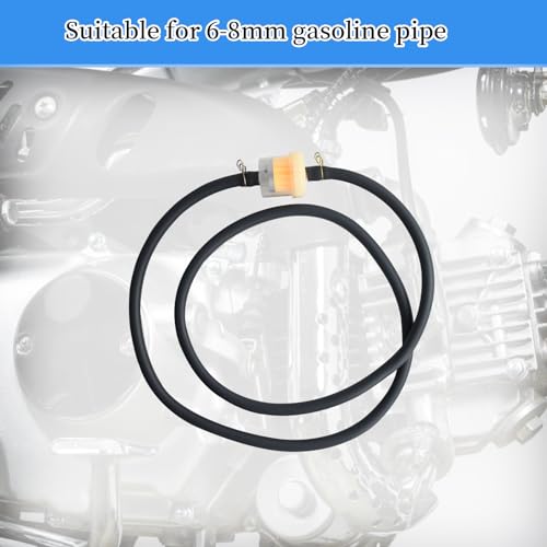 Benzinschlauch Kit, 1Meter Benzinschlauch, 4 Benzinfilter, 10 Schlauchschellen, Kraftstofffilter Schlauch, für Motorrad, Benzinfilter Roller, Benzinfilter Auto, Benzinfilter Rasenmäher