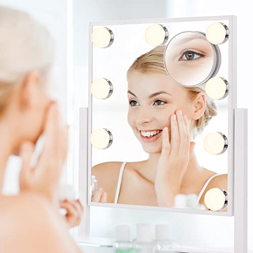 Espejo de Maquillaje Hollywood con Luz 9 LED 360° Giro miniatura 5