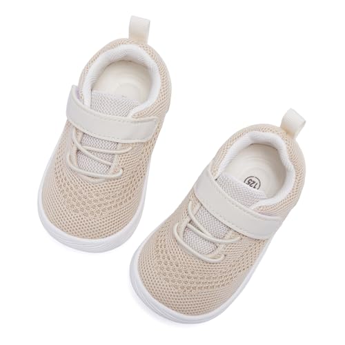 Image of MORENDL Toddler Sneakers Baby Boys & Girls Barefoot Shoes Lightweight Breathable Walking Running Tennis Athletic Sport Shoes
