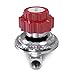 Adjustable 0 to 20psi Propane Regulator Valve QCC LP LPG Gas Stove 1/4 Inlet/1/4 Outlet Red