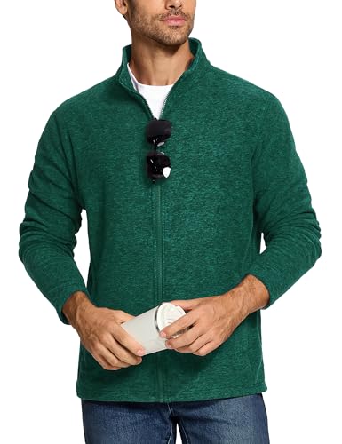 TACVASEN Men's Fleece Jackets Full Zip Lightweight Jacket Casual Soft Warm Coats with Pockets2