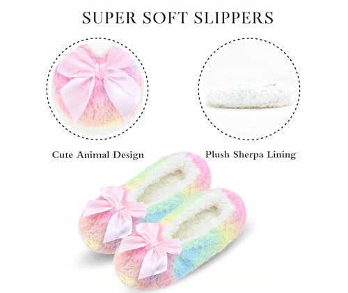 Image of Keyela Women Cozy Warm Slipper Socks, Non Slip Gripper Indoor House Socks | Soft warm cozy fabric, gripper anti-slip bottom for bedroom, lounge and all indoor daily use