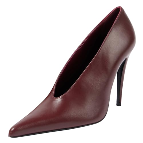 FOWT Women Pointed Toe Pumps Slip on Stiletto High Heels Office Formal Event Outfit Shoes Size 4-16 US