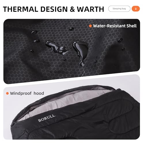 Bolsas de Dormir Dobles para Adultos Camping con 2 Almohadas Tamaño Queen miniatura 5