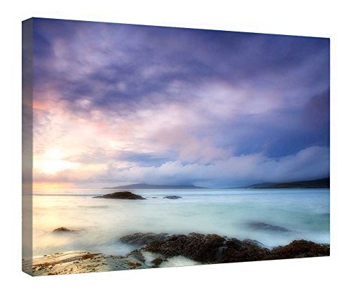 Impression sur toile ciel au-dessus de la mer encadrée 40x50cm
