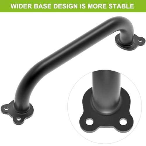 Dolibest 6 Pack 12-Inch Safety Handle, Metal Safety Playground Handles,Sturdy Playground Handle Bars & Wider Base Design, Playset Handles for Climbing Frame, Treehouse, Swing Set Accessories-Black - image 2
