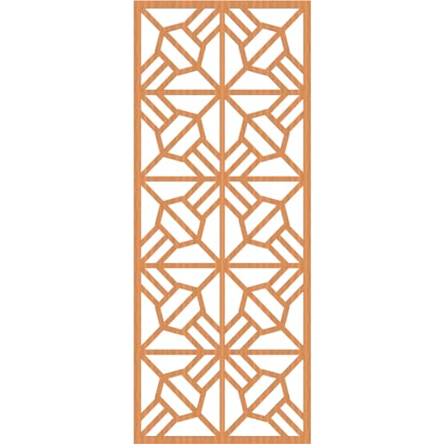 Image of 33 3 /8 inchW x 84 3 /8 inchH x 3 /8 inchT Auburn Decorative Fretwork Wood Wall Panels, Cherry