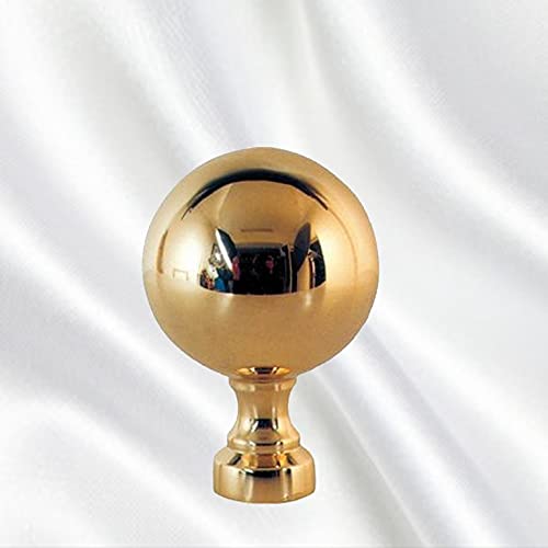 Boule de rampe d'escalier 75mm fixation M8 en laiton poli verni pour escaliers
