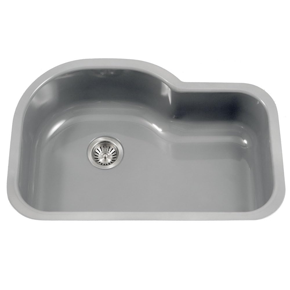 Évier de cuisine Houzer anti-rayures en porcelaine émaillée ardoise