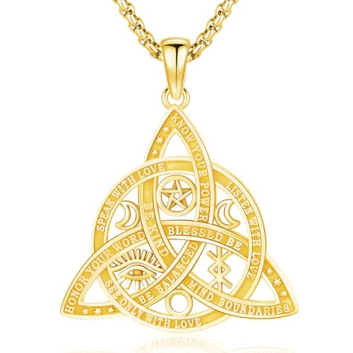 Bijoux pour femme wiccan : collier pentagramme et pendentif déesse en argent
