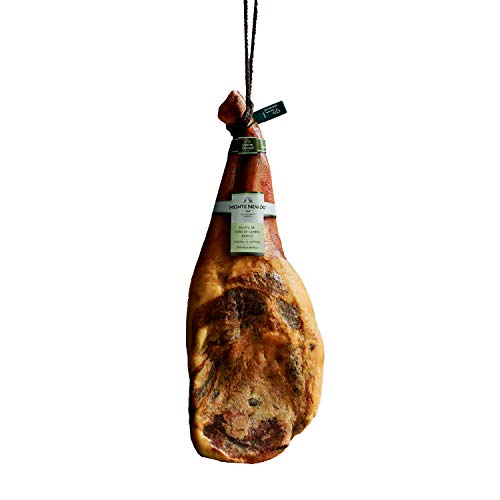 Monte Nevado Iberico Ham (Shoulder) - 100% Iberico, Range Fed - With Ham Stand And Knife - Min. Weight 10Lb, 29 Months Avg Curing Time - Jamon Iberico (Paleta) Cebo Campo - Great Family And Friends Gift #TOP1