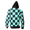 Adult Tanjirou Costume Anime Hoodies Zipper Jacket Kimetsu Cosplay Sweatshirt Halloween Outfits - Image 2