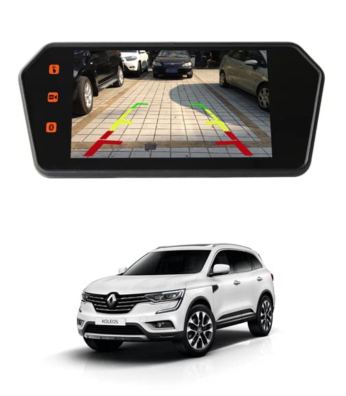 RKPSP 7inch/12V Full HD/Touch Screen MP5 Rearview Mirror Screen with 1080P Video Player/FM/USB Port/TF Card Port Screen for Koleos-2011