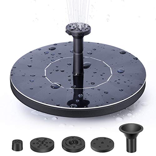 DDcafor Solar Fountain Water Pump for Bird Bath, New Upgraded Mini Solar Powered