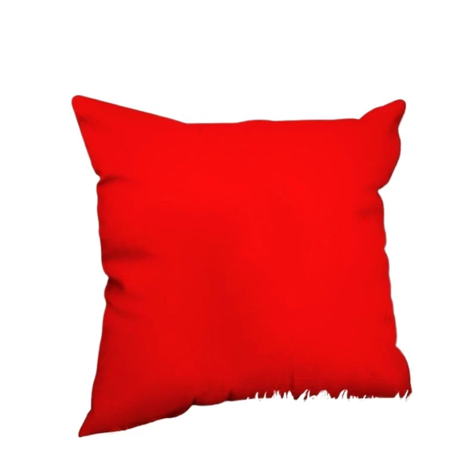 SHBHWS Solid Color Pillowcase Silk Pillowcases For Pillows 45x45 Pillow Cases Decorative Fall Decor Cushion Cover 40x40cm For Living Room Sofa(Red,40x40cm)