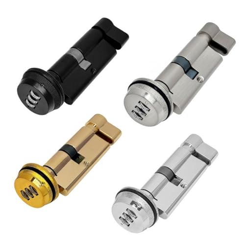 RichVibe Combinaison mécanique pour cylindre de serrure de porte 70 mm portes en bois de 30 à 50 mm d'épaisseur, mot de passe à 3 chiffres avec 1000...