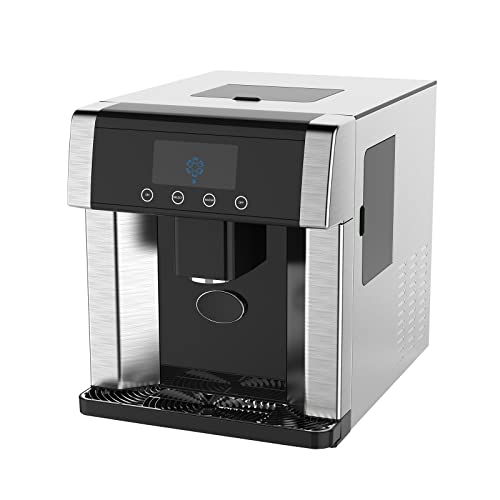 Máquina eléctrica para hacer hielo de mostrador, máquina automática para hacer cubos de hielo, 10 cubos en forma de bala listos en 8 minutos, grosor ajustable, ideal para fiestas y barras domésticas miniatura 1