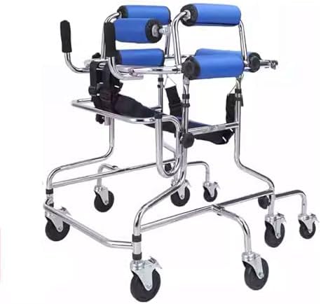 Upright Walker,Baby Walker, Portable Multi-Functional Lower Limb Training Stangding Walker, 8 Wheels Anti Tilt, Adjustable Height, for Toddlers Kids Teens with SPE(