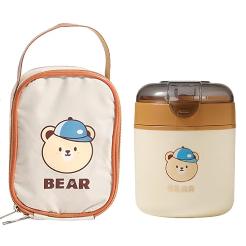 Tarro aislado para niños, taza térmica para alimentos calientes, a prueba de fugas para adultos, tarro de alimentos con bolsa aislada, taza de desayuno aislado, tarro de alimentos para niños
