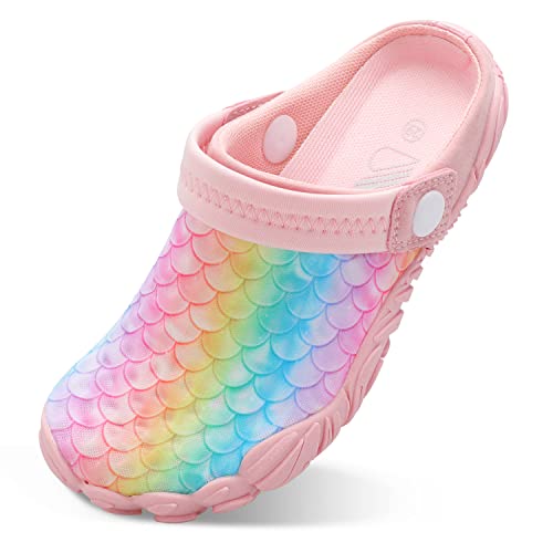 Kids Girls Boys Quick Dry Athletic Water Shoes Pool Swim Sandals House Slippers Gradient Mermaid 13 Little Kid #TOP2