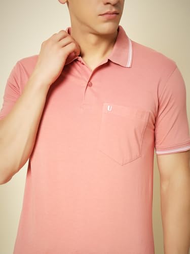 Image of UNIBERRY Men's Cotton Half Sleeves Solid Polo Neck T-shirt-MT4-BG 4XL