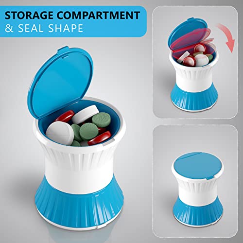 Pill Crusher Cutter Splitter Grinder - [3 In 1] - Pill Crusher Pulverizer - Tablet Cutter With Small Pill Box Container - Pill Breaker Slicer Chopper Divider - Multifunction #TOP4