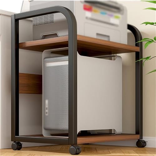 Soporte para Torre de Computadora Multi-capa con Ruedas Giratorias de 4 unidades, Estante móvil de Escritorio para CPU y Cart para Impresora miniatura 5