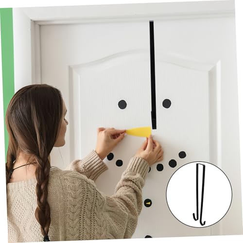 4 Colgadores de guirnalda para puerta navideña en metal resistente para exterior 7