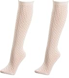 Ein Klassiker! Landhaus Mode! Häkellook-Kniestrümpfe für Teenager und Damen 3er-BÜNDEL (Gr.39-42, weiß)