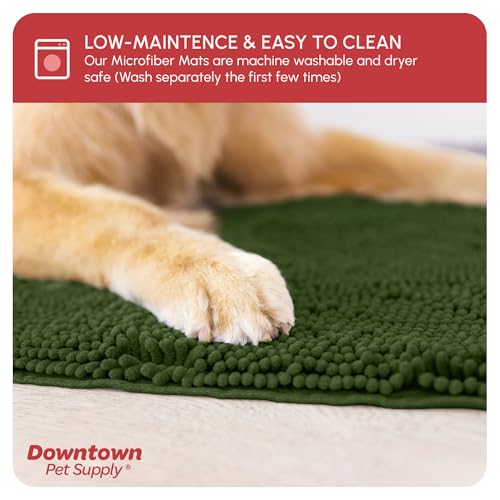 My Doggy Place Dog Mud Mat, 36" x 26" Chive – Thick Microfiber Entry Rug for Snow, Mud & Salt – Absorbent, Quick-Dry, Washer-Safe & Non-Slip, Large - Thumbnail 5