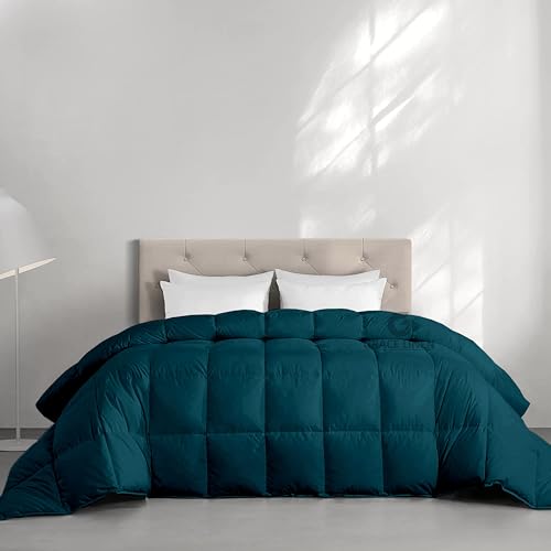 Image of Restful Sleep All Weather Comforter King Size - Dohar /Rajai /Blanket /Duvet -250 GSM Quilt Soft Microfiber Fill King Size (92 inchX106 inch) - Teal Color