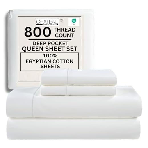 Egyptian Cotton Sheets for Queen Size Bed, Certified 800 Thread Count Queen sheet set, Luxury Sateen Weave Cotton Queen Bed Sheets queen sheets deep pocket, Egyptian Cotton Sheets Queen Size - White