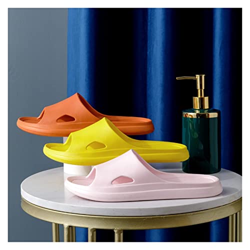 Sandals Fashion Personality Sandals Female Indoor Home Couple Hotel Bathroom Tow Bathing Slippers Male Easy for Putting on or Taking Off (Color : Orange, Size : 36-37)3