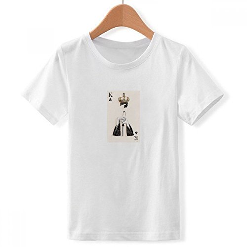 T-Shirt Blanc Motif Cartes à Jouer du Club K Idéal pour la Récréation et le Weekend