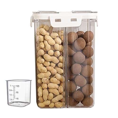 Sghtil Contenitore di riso, contenitore di immagazzinaggio di riso e cereali | Distributore di secchio di cereali a 4 griglie - Secchio contenitore per cereali domestico per controsoffitti da cucina